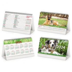 Calendario da tavolo - Art. 074 Cani e Gatti  - Personalizzato 